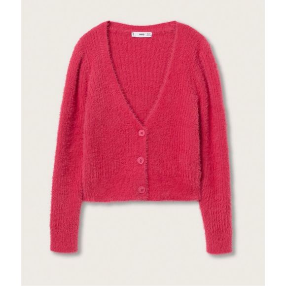 Mango Faux Fur Knitted Cardigan & Top - Picture 9 of 10